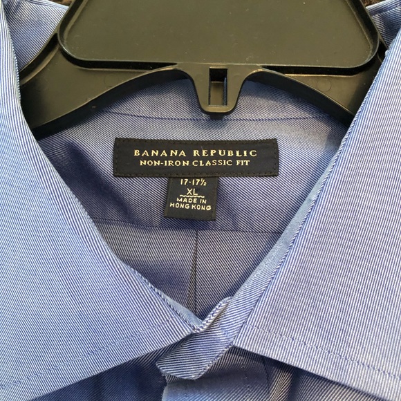 Banana Republic Non- Iron Classic Fit Blue  XL - Picture 4 of 4